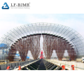 Steel space frame arch dry closed coal storage bunker material